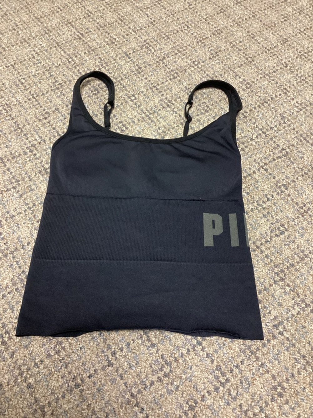 PINK Sport Victoria’s Secret Black Seamless Padded Sports Bra or Tank Top *Small